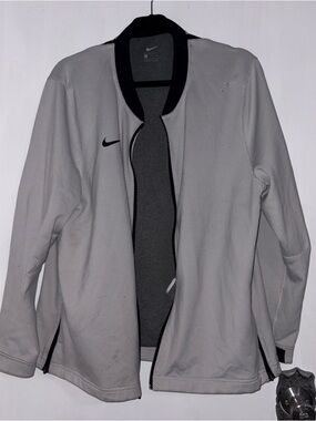 Nike Black and Gray Full-Zip Athletic Jacket